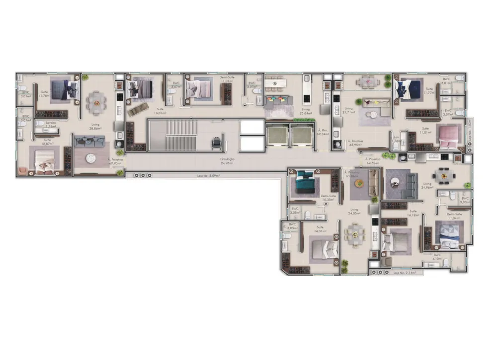 Apartamento 2 quartos para venda no bairro Morretes em Itapema