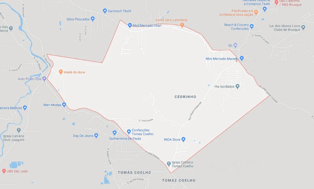 Terreno para venda no bairro  Cedrinho em Brusque