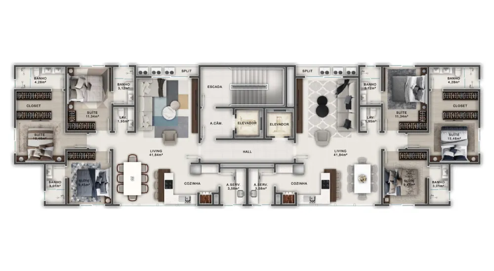 Apartamento 3 quartos para venda no bairro Pioneiros em Balneário Camboriú