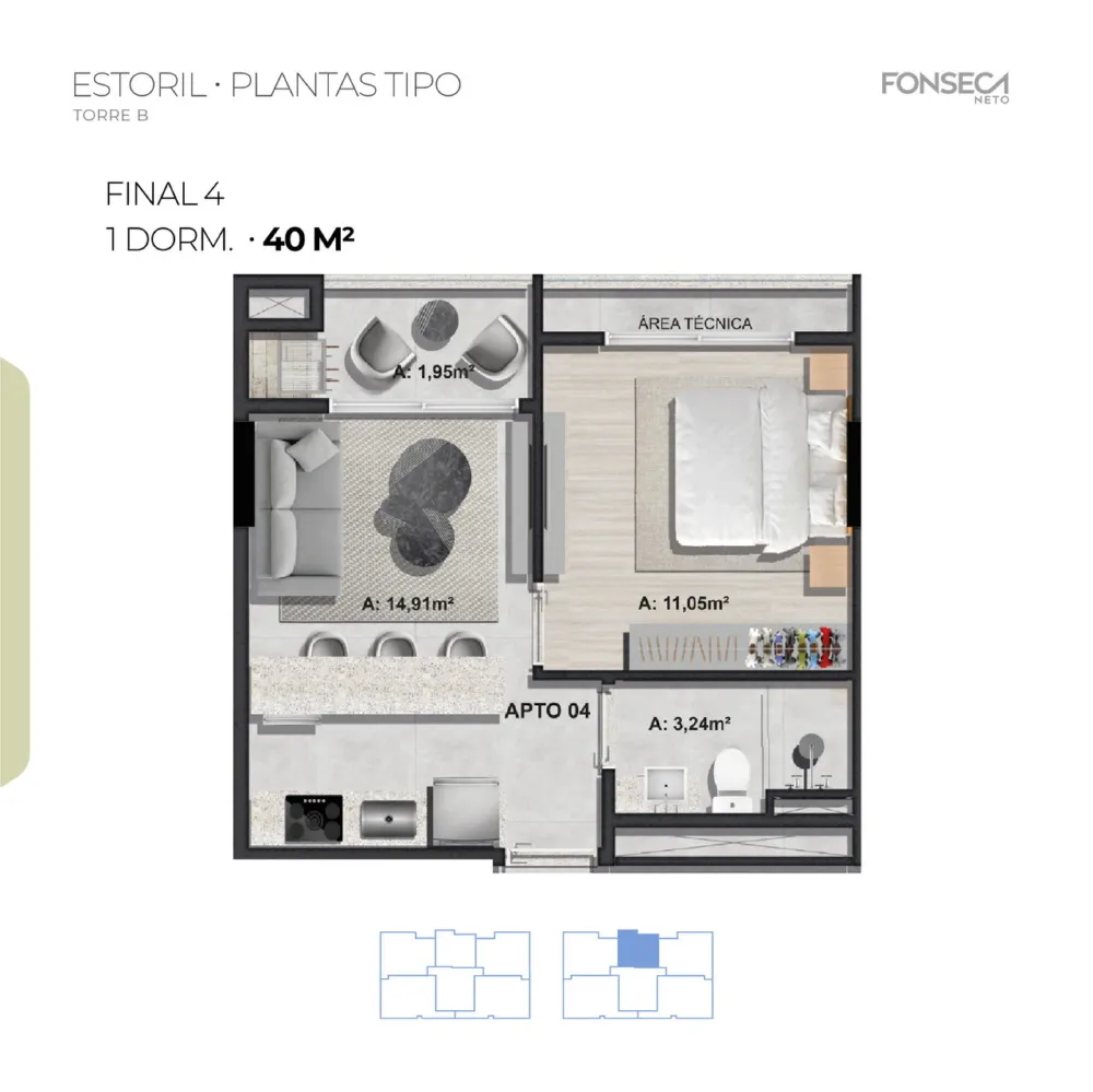 Apartamento 1 quarto para venda no bairro Tabuleiro em Camboriú