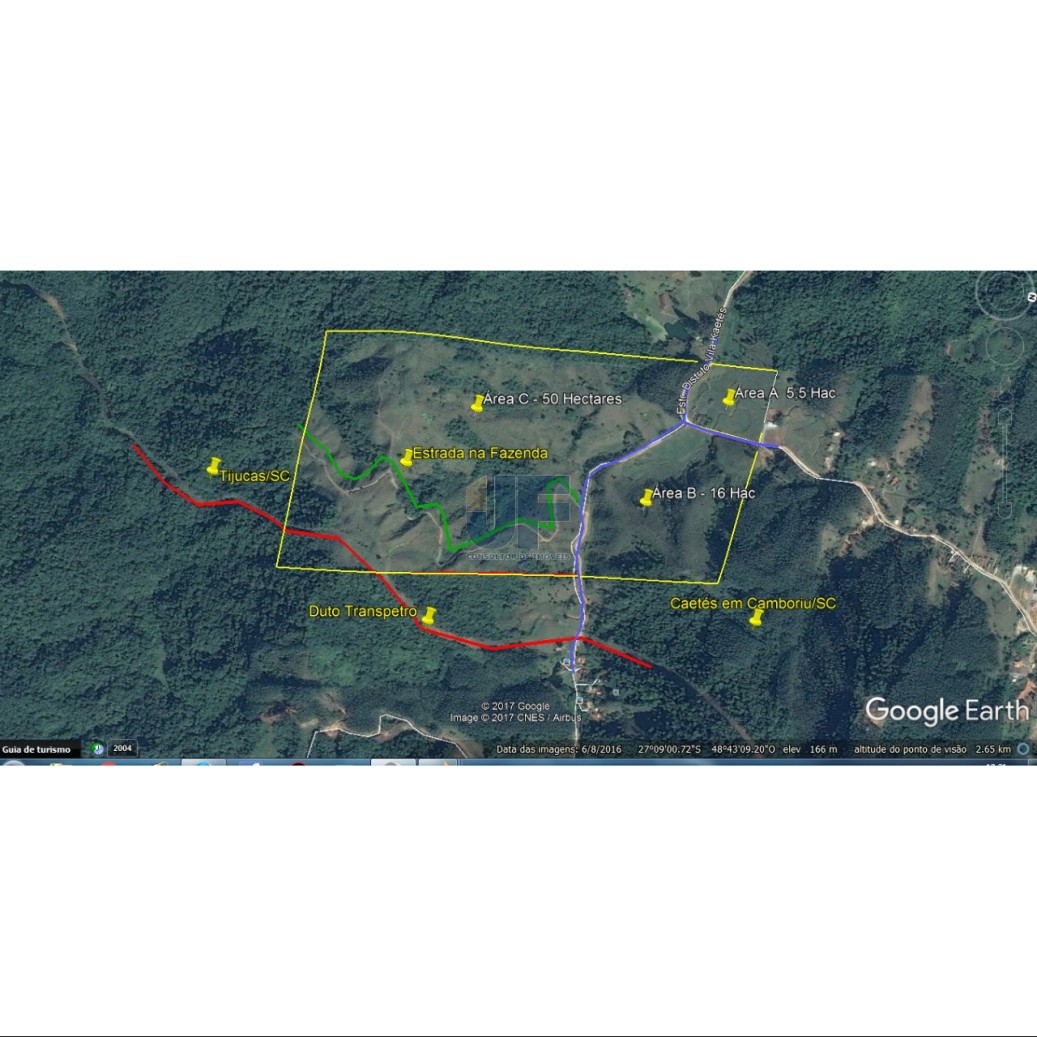 Excelente área com 71 hectares, bairro Caetés cidade de Camboriú.